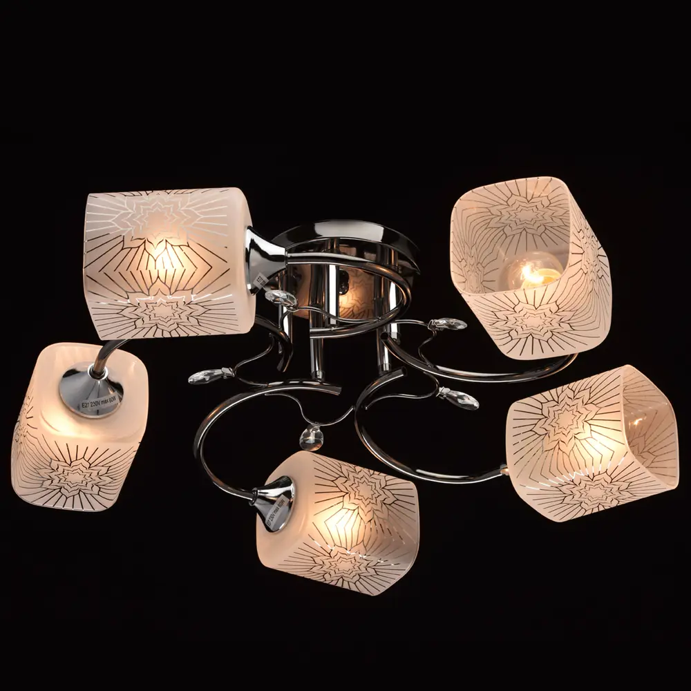 Люстра потолочная «Тетро», 5 ламп, 15 м², цвет белый DE CITY STLM-2093746 - Вид №1