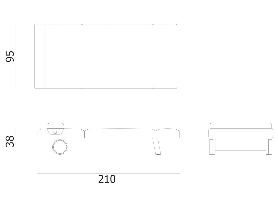 Садовая кровать с откидной спинкой из ткани Exteta 10th ARCH-00084614 - Вид №6