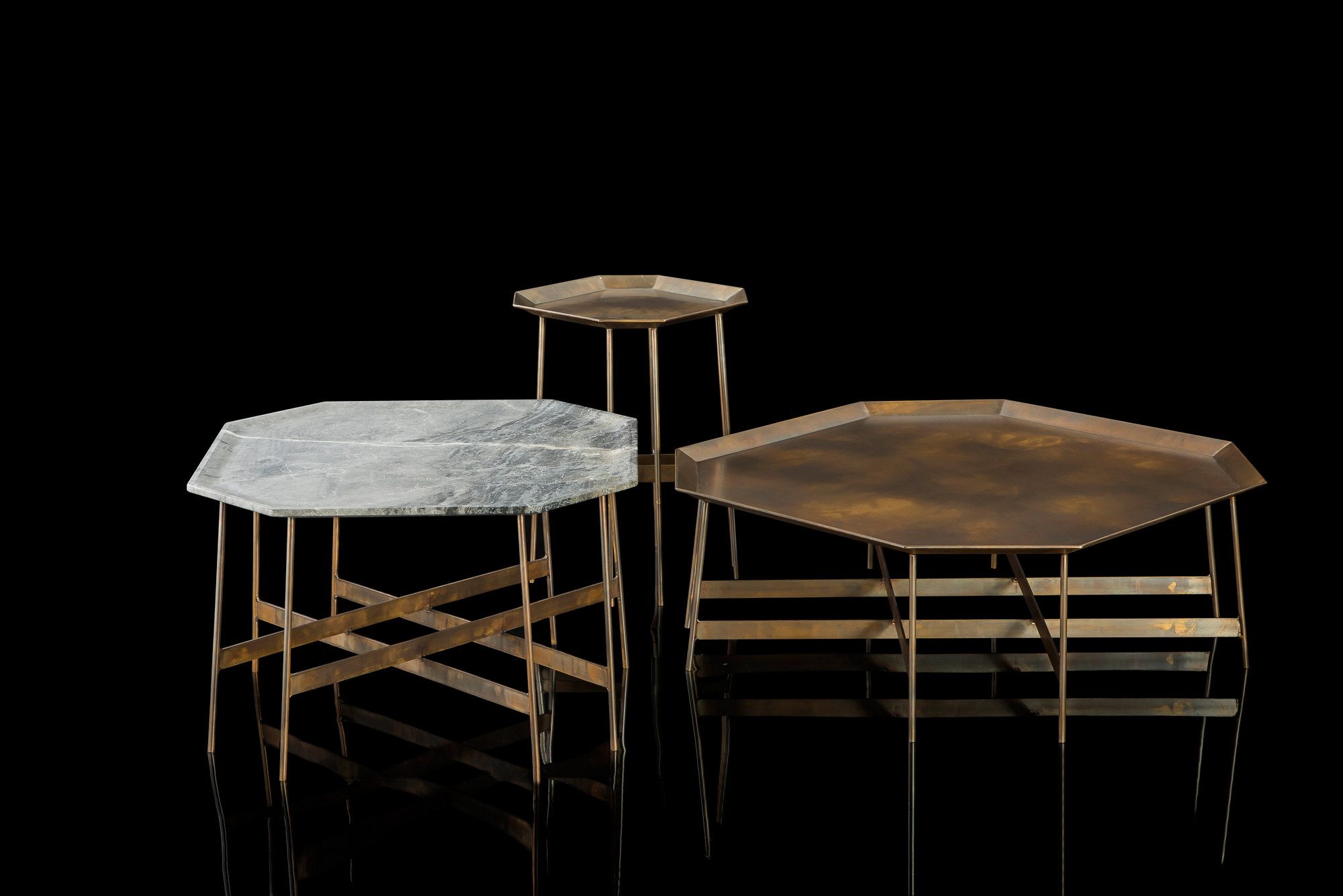 Каменный восьмиугольный журнальный столик Henge OCTAGON ARCH-00143202 - Вид №3