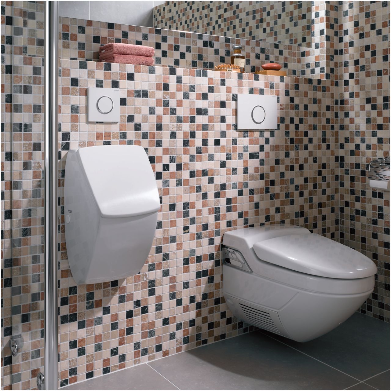 Мраморная мозаика Боттичино, травертин, Красная Верона и зеленые Альпы Mosaix ARCH-00048205 - Вид №4