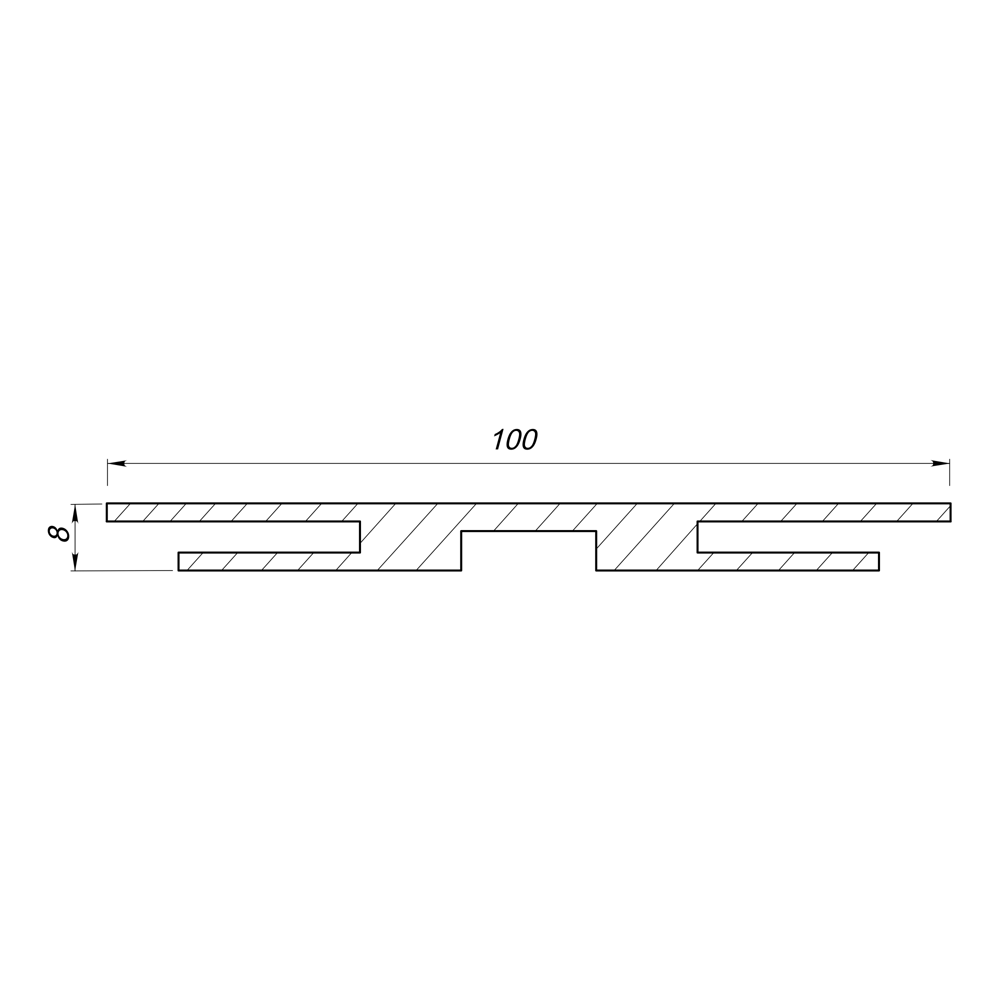 Добор Корсика телескопический 2070x100x8 мм полипропилен цвет каменное дерево 89446431 STLM-2041844 PORTIKA  - Вид №2