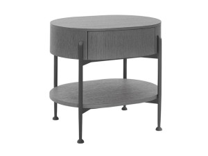 Овальная тумбочка из шпона