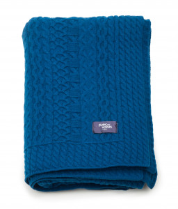 TORS_BP плед paon синий 130/180 80% шерсть 20% полиамид Blanc des Vosges