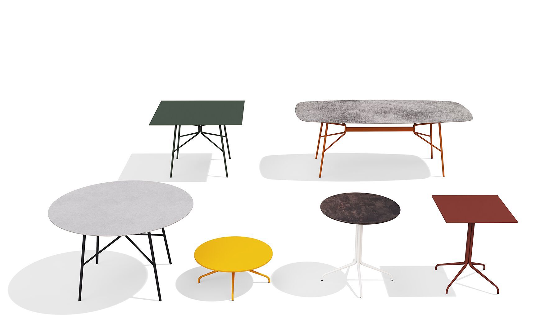 Квадратный стальной стол с порошковым покрытием BABEL D Kissi ARCH-00080039 - Вид №4