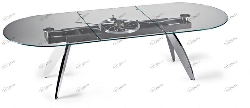 NAOS Овальный раздвижной обеденный стол из хрусталя sun-id-1397620