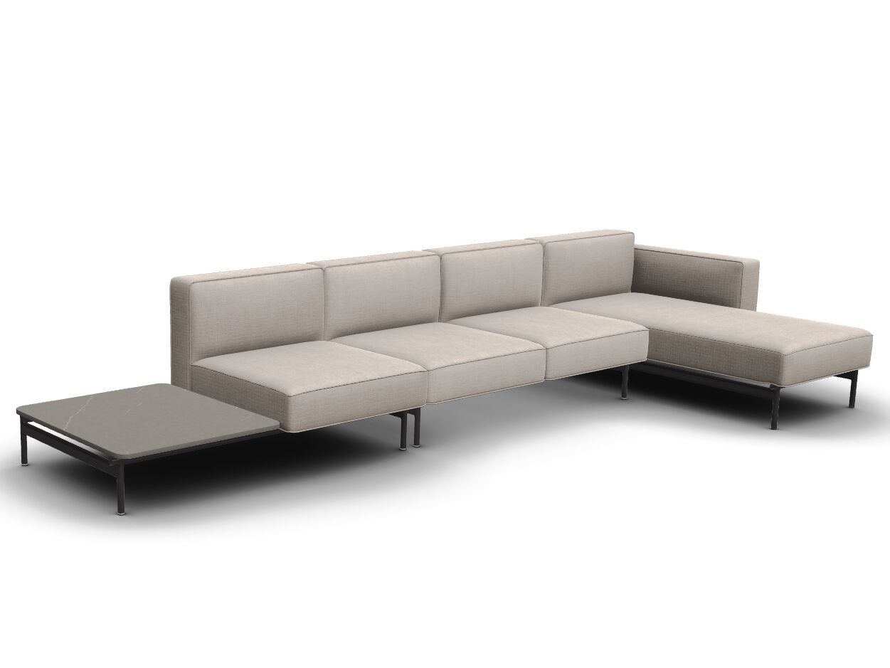 Модульный тканевый садовый диван с полуостровом RODA Extendo ARCH-00127203