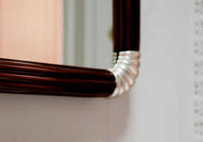 Gentry Home Адель Mirror hand carved wood frame Каштан - розовое серебро GH103297  - Вид №1