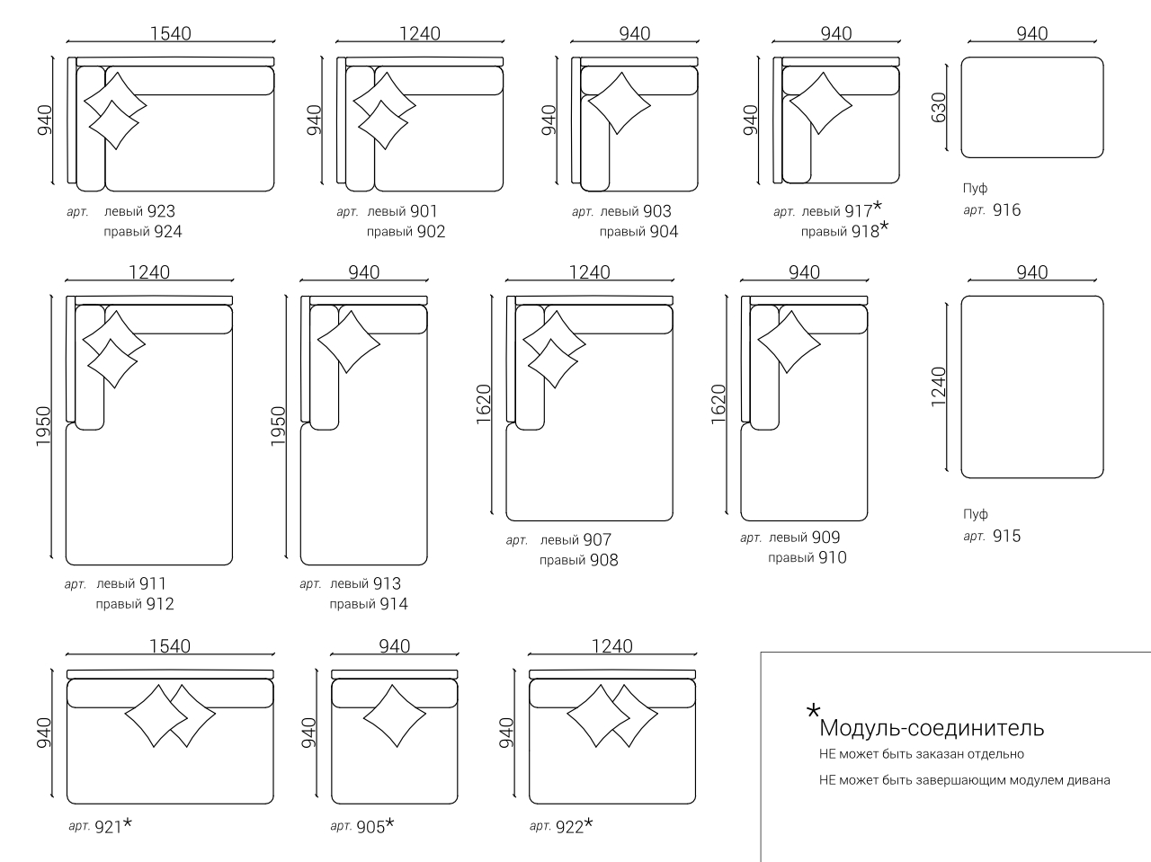 Диван Case угловой серый THE IDEA ДИЗАЙНЕРСКИЕ 210538 Серый  - Вид №11