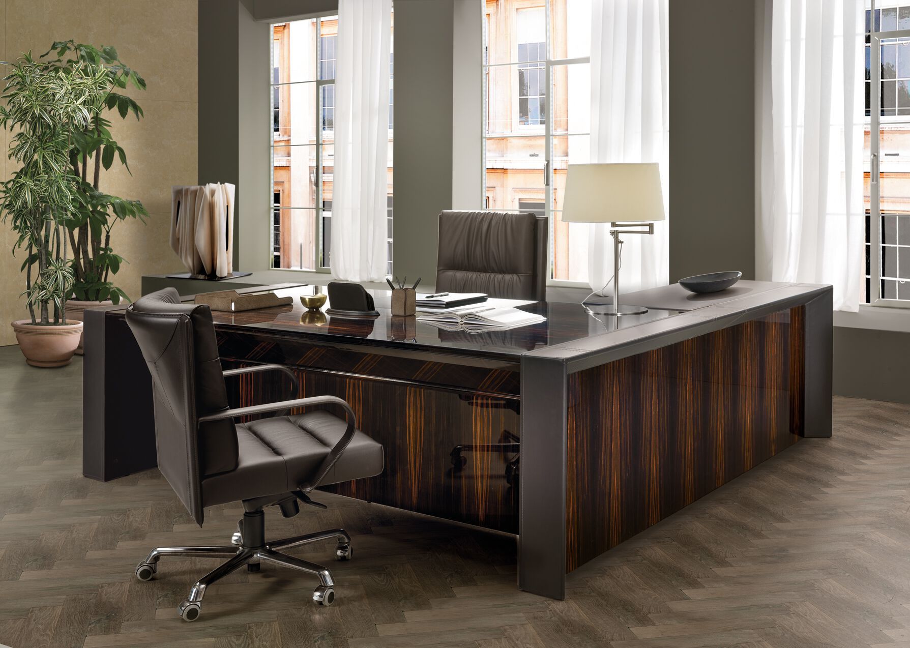 Кожаный угловой исполнительный стол i 4 Mariani Meteora ARCH-00051198 - Вид №2
