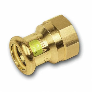 1112701612 SANHA 11270G пресс-фитинг газ, бронза, муфта переходная ВПр-ВР 16x1/2 мм