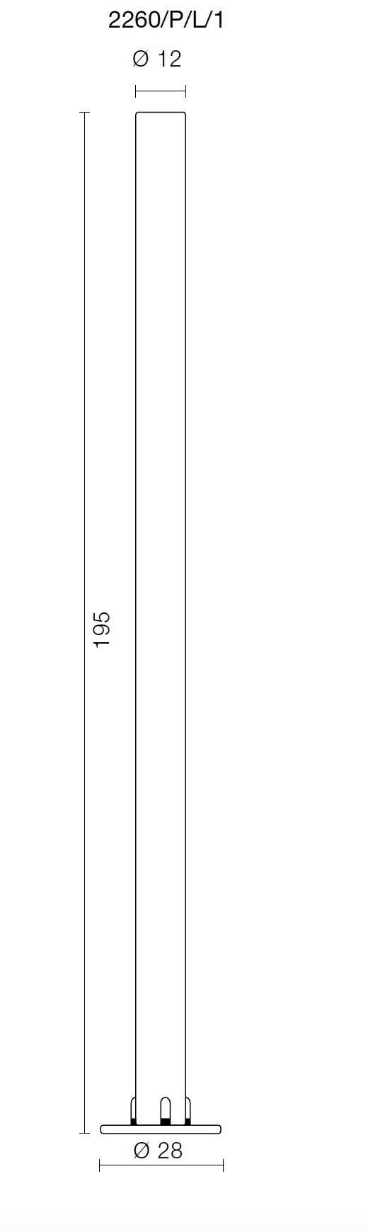 Martinelli Luce Торшер из метакрилата с диммером Pistillo 2260/p/l/1/bi - Вид №2