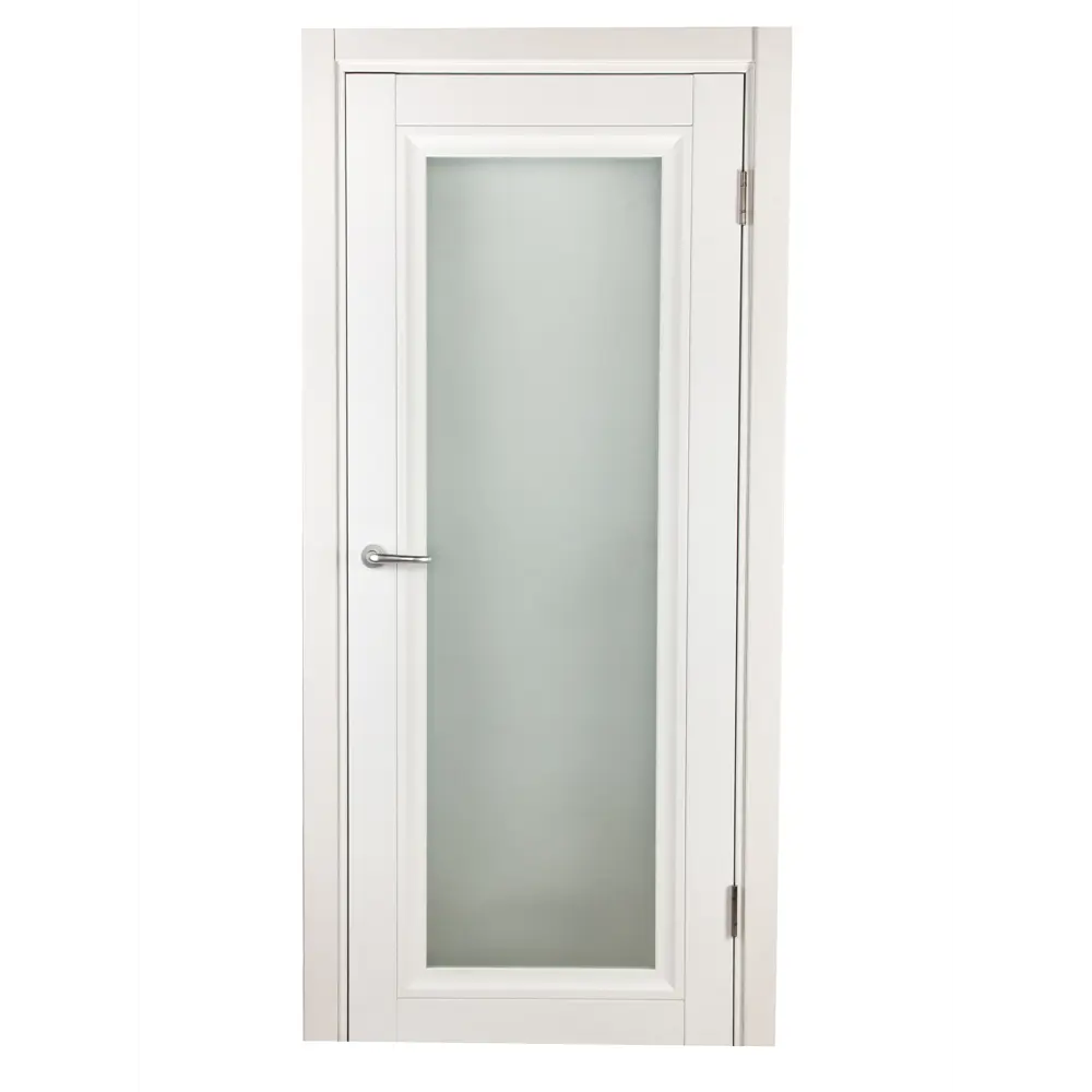 Дверь межкомнатная остекленная Нобиле пп белый 2200x600 мм с замком МАРИО РИОЛИ STLM-2087642 - Вид №2