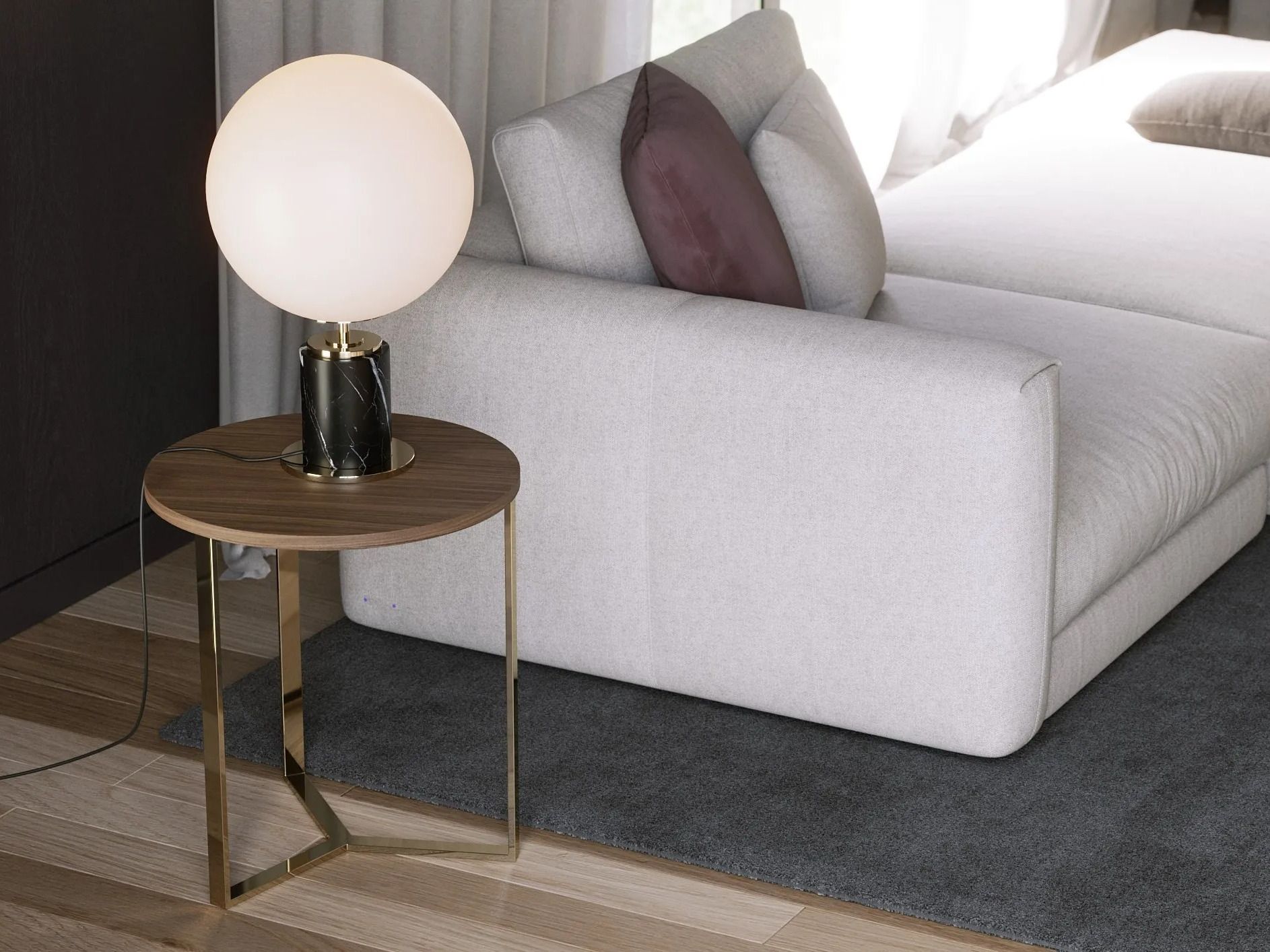 Круглый деревянный журнальный столик Laskasas Not Another Edition ARCH-00011088 - Вид №1