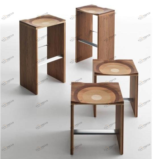 Casamania & Horm Табурет из массива дерева Ripples sun-id-1379705