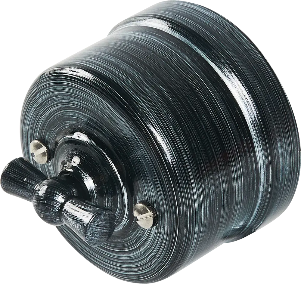 Выключатель двухклавишный Electraline серебристый глянец для проходных систем 84229220