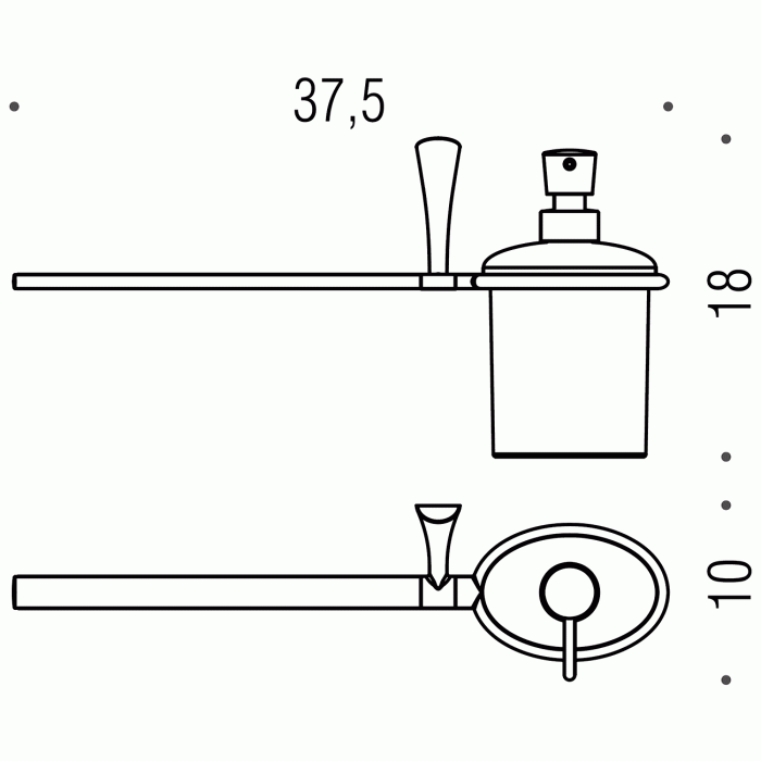 B2874SX Полотенцедержатель с дозатором COLOMBO LAND Colombo Design - Вид №1