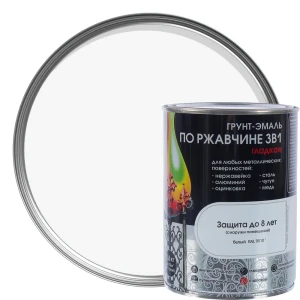 Грунт эмаль по ржавчине 3 в 1 гладкая Dali Special цвет белый 0.8 кг