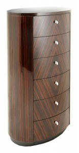 Комод с 6 ящиками высокий эбеновый Lymn от RVAstley RVASTLEY ДИЗАЙНЕРСКИЕ, КОМОДЫ LYMN 060916 Коричневый