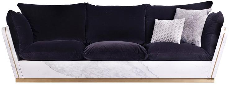 FranchiUmbertoMarmi 3-х местный алюминиевый диван Mattis Hd033stabra - Вид №1