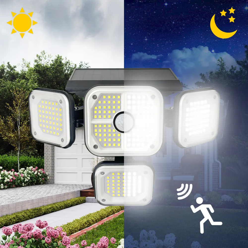 Светильник светодиодный уличный Duwi Solar LED PRO на солнечных батареях с ДУ 50Вт 6500К 1000Лм IP65 датчик движения черный 86793640 STLM-2182937  - Вид №2