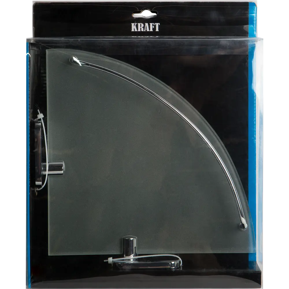 Полка для ванной комнаты Kraft угловая, стекло/хром BRISSEN STLM-2083362 - Вид №4