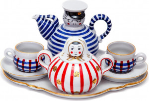 10617416 Промыслы Вербилок Сервиз чайный 2/7 "Лето" "Ладушки" Фарфор