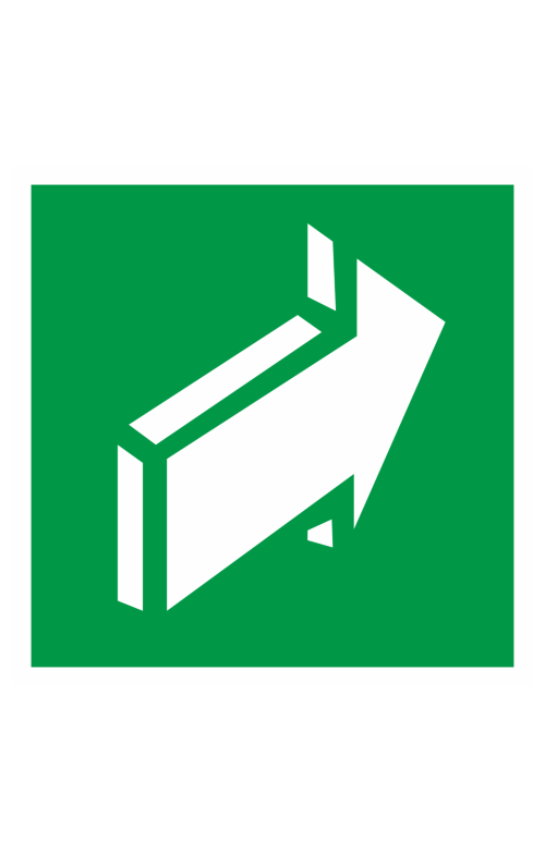 68639 Знак "Открывать движением от себя"  Эвакуационные знаки размер 100 х 100 мм Спецодежда 