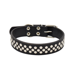 ПР0048214 Ошейник для собак Клепка 2сл 36мм 60см черный ZOOEXPRESS