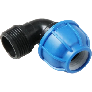 Отвод ПНД Unio ø1/2"х20 мм наружная резьба