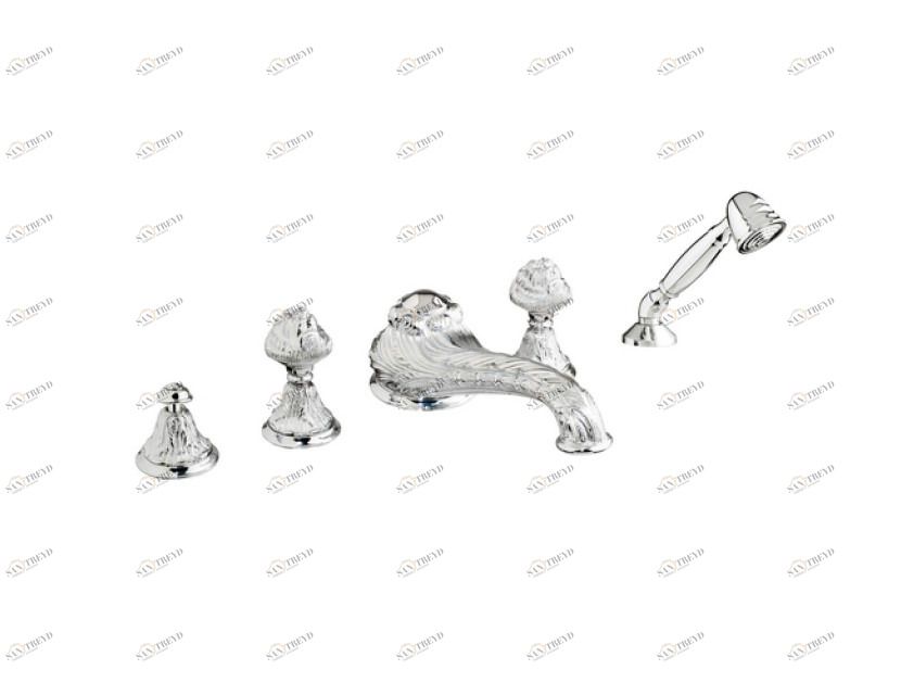 230416.B050.53 Набор для ванны с пятью отверстиями Хром с черной патиной Mestre Versailles