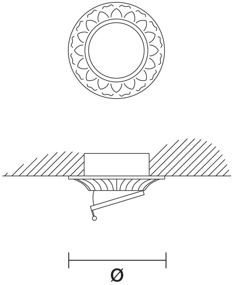 Masiero Полувстраиваемый регулируемый потолочный светильник из латуни Brass & spots sun-id-1375132 - Вид №1