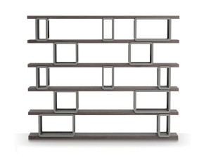 Книжный шкаф из металла и дерева