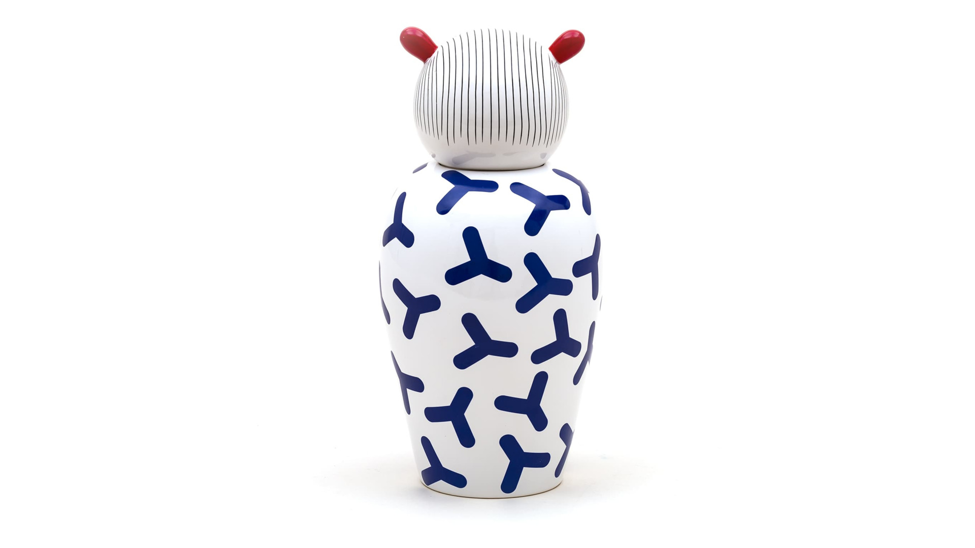 10647360 Seletti Ваза с крышкой Seletti "Кимоно.Зои" 15,5см Фарфор  - Вид №3