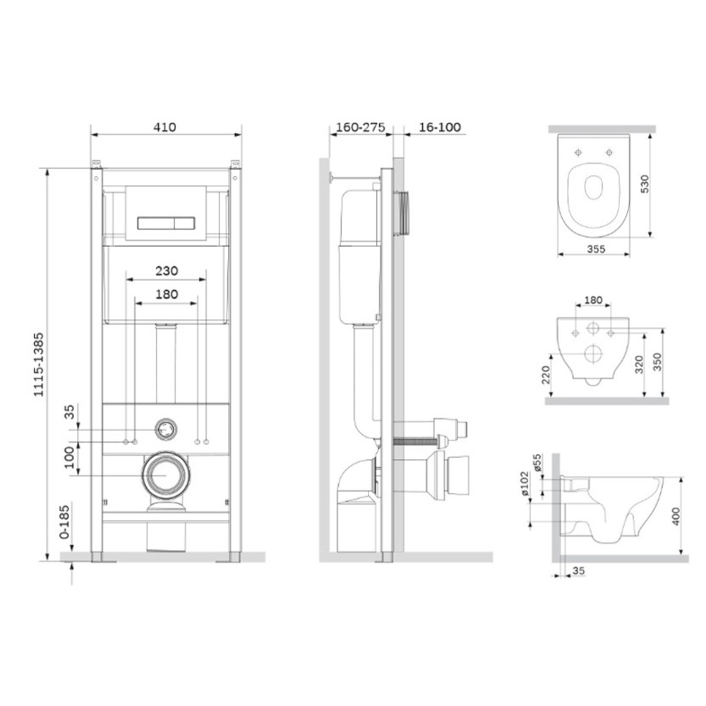 IS30251.801701 Инсталл с клав Start S хром глянц с подв унит FlashClean с сид м/лифт AM.PM Like - Вид №5