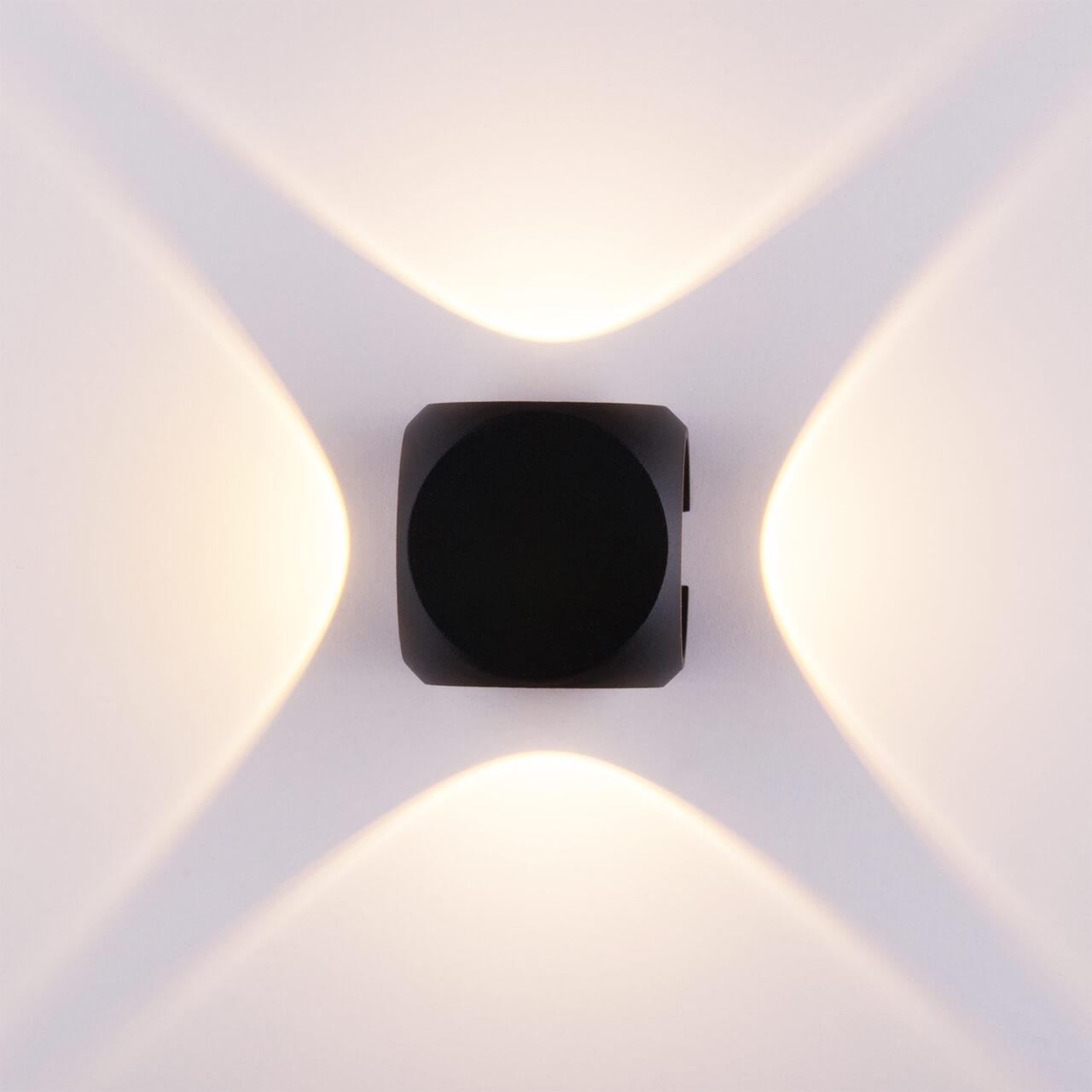 Уличный настенный светильник светодиодный 6х6,5х6,5 см черный Techno LED 4690389147739 ELEKTROSTANDARD - 00-3898451 Черный  - Вид №2
