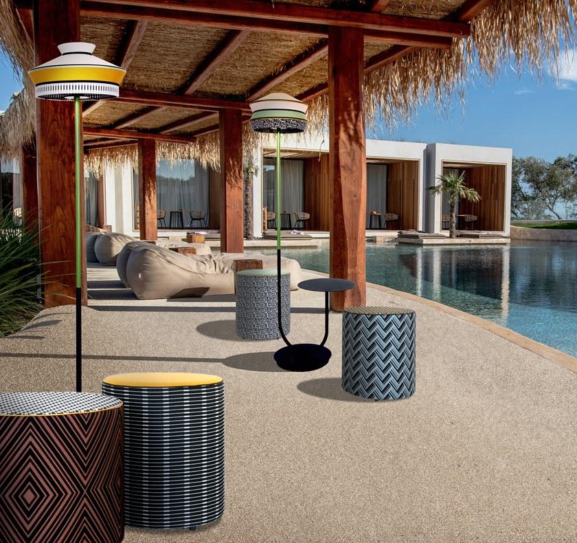 Contardi Круглый садовый пуф из ткани Promo outdoor 2020 sun-id-1468097 - Вид №1