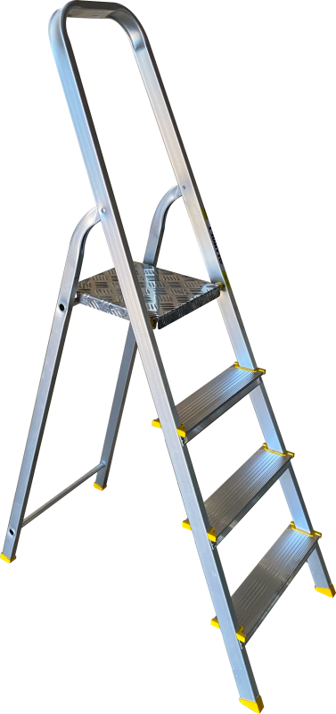 Стремянка алюминиевая анодированная 4 ст ALUMET APA7004