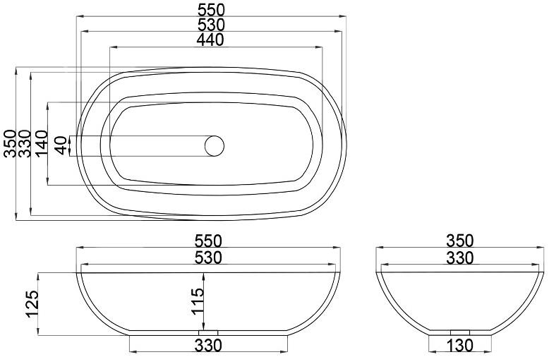 Swmbas61 Накладная раковина на столешницу  овальная JEE-O Dubai - Вид №4