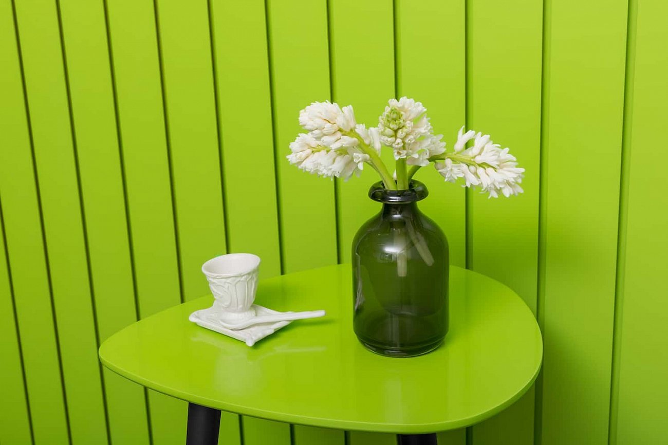 Кофейный столик с черными ножками белый "Капля" WOODI  00-3966496 Белый  - Вид №6