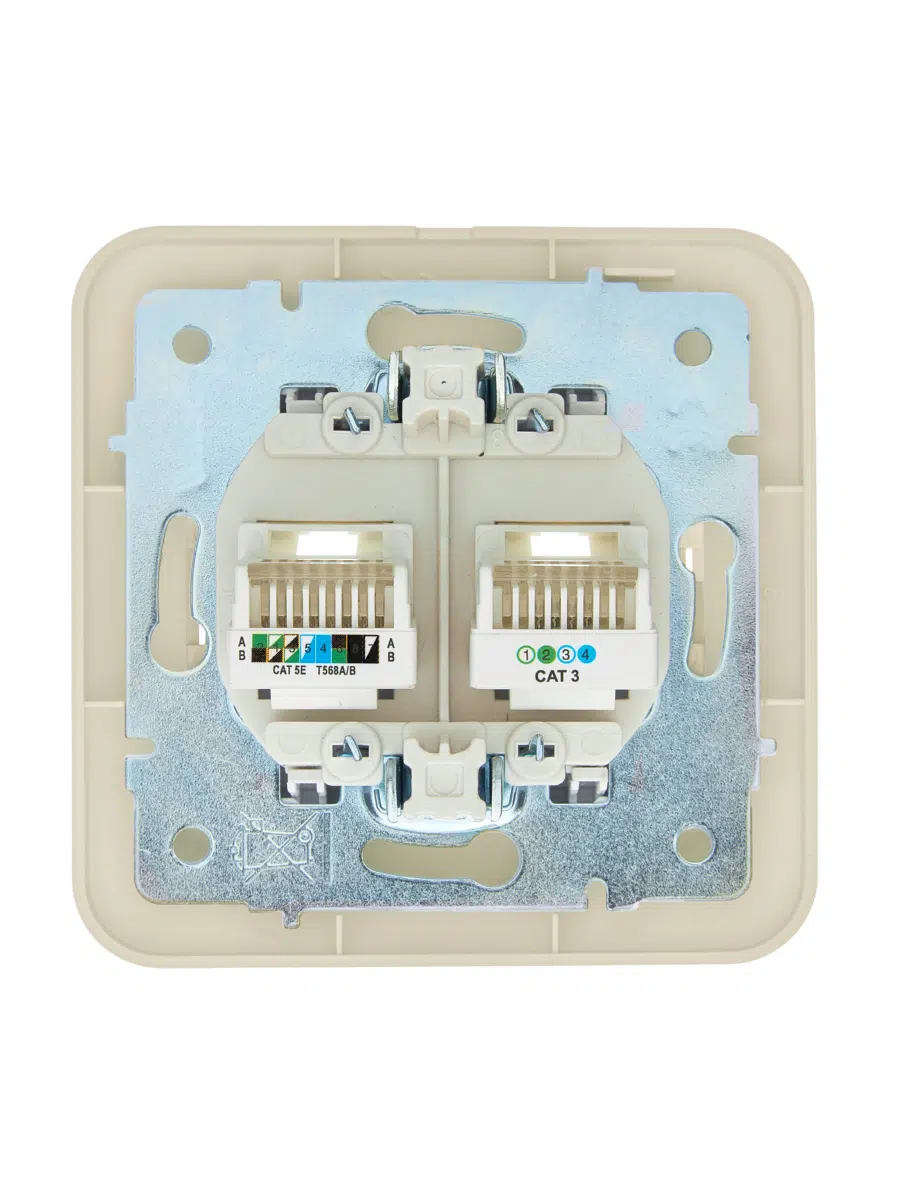 ASTI Розетка компьютер+телефон крем LEZARD 7081-0303-143 - Вид №1