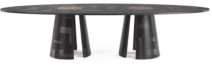 ETRO Home Interiors Овальный стол для гостиной из дерева Aleppo E.ale.124.a - Вид №1