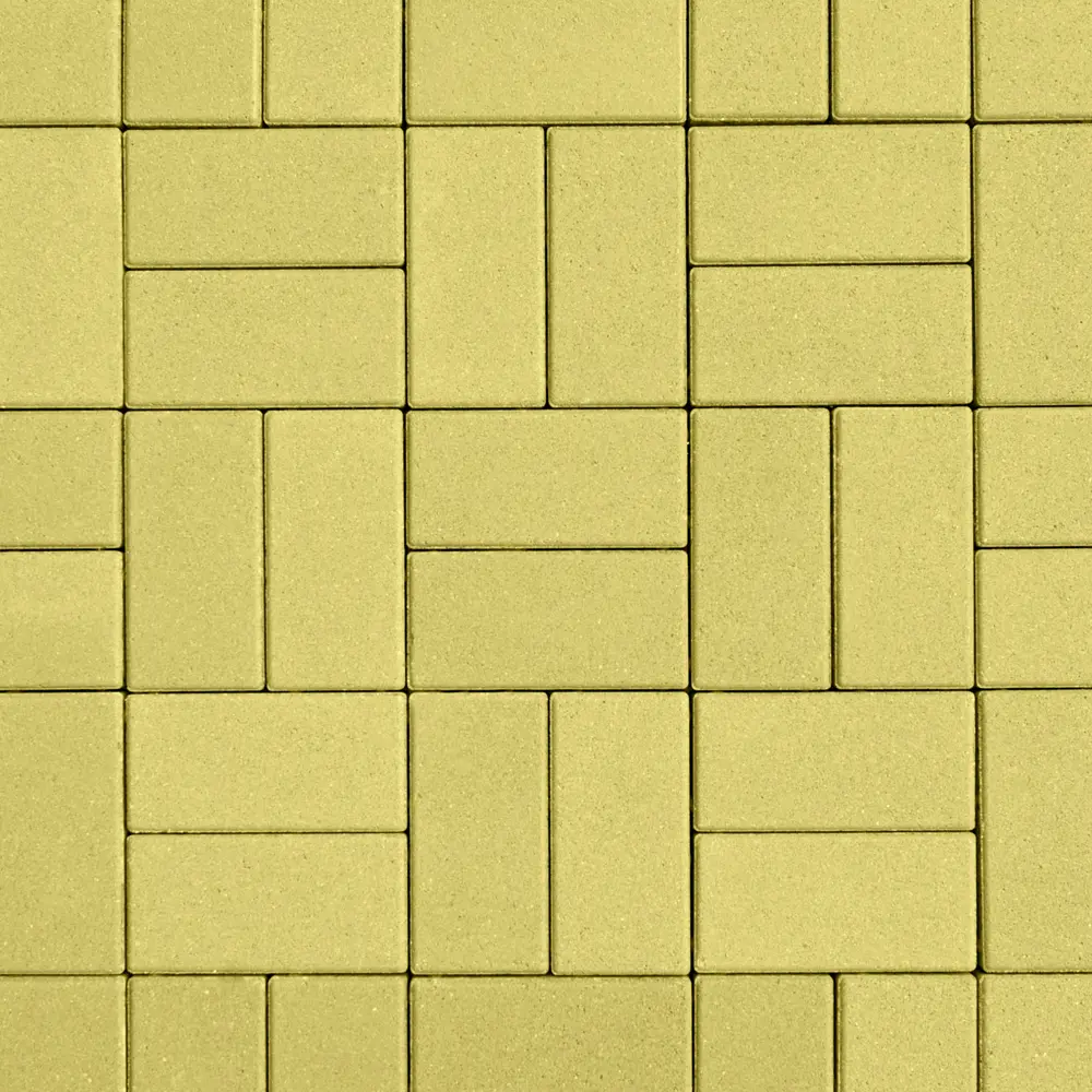 Плитка тротуарная Призма двухслойная 200x100x50 мм жёлтый Santreyd STLM-2137053 - Вид №1