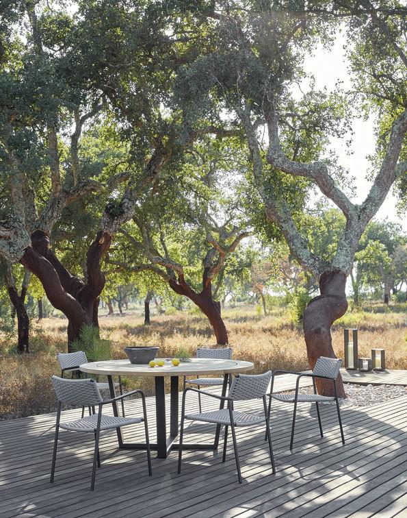 MNST215 Обеденный стол pa lava ⌀130см Manutti Fuse - Вид №5