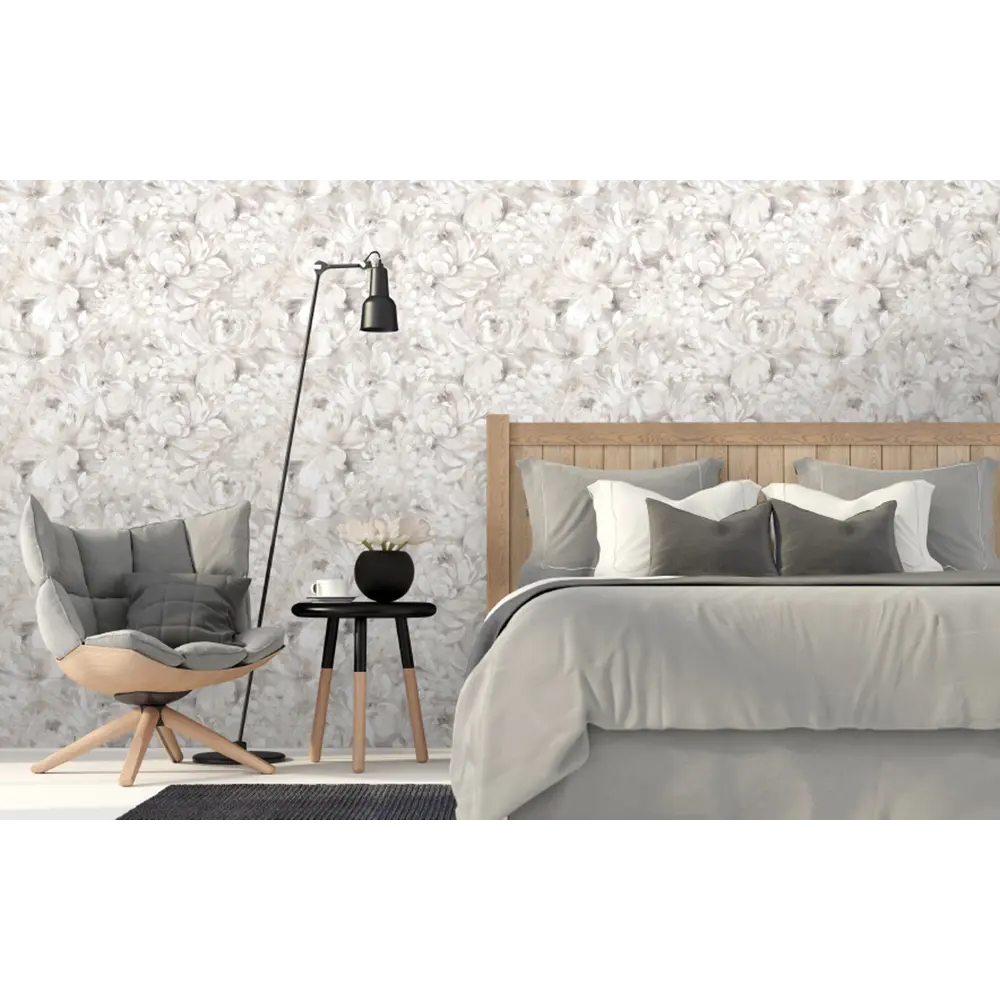 Обои флизелиновые Startdeco Натали бежевые 1.06 м 989447 89849415 STLM-2085559 - Вид №3
