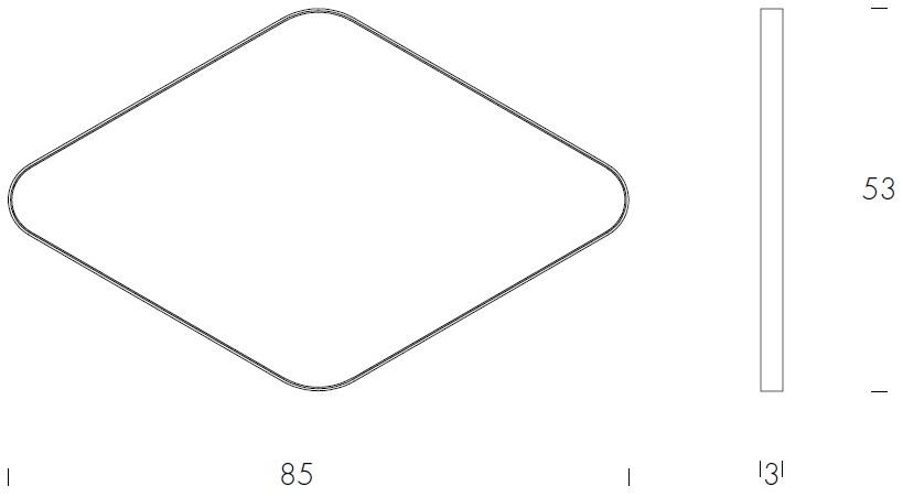 Tonin Casa Настенное зеркало из цветного стекла Matrix T7539 - Вид №3