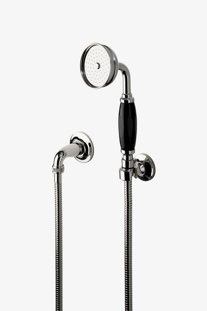 EAHS14 Ручной душ Easton Classic на крючке с черной фарфоровой ручкой Waterworks 