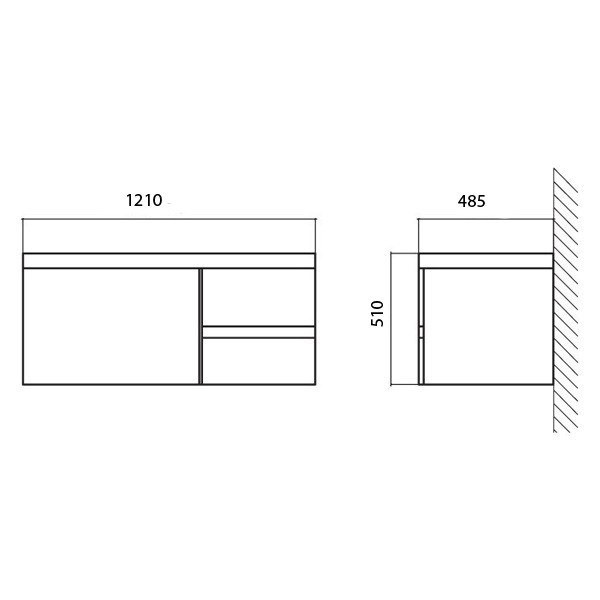Мебель для ванной BelBagno PROSPERO-1200-3C-SO-RB-RIGHT  - Вид №3
