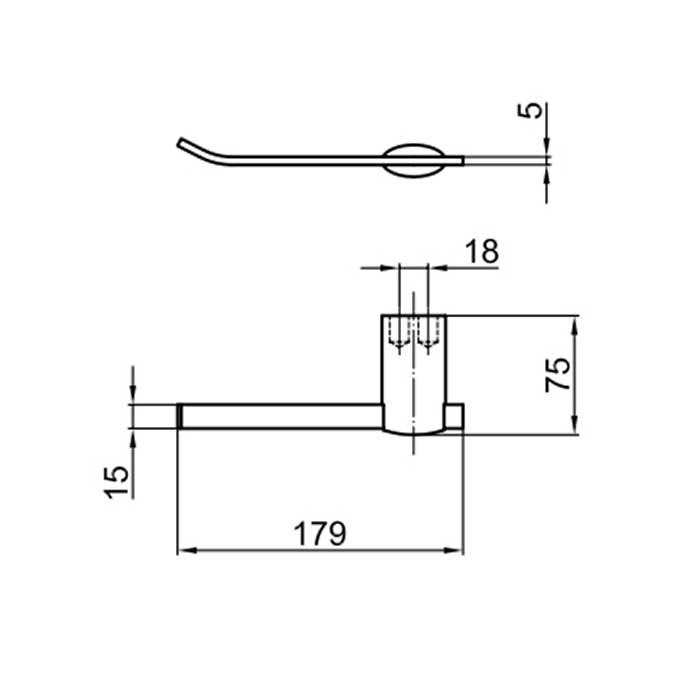 AI500801015 Держатель туалетной бумаги Webert Aria - Вид №1