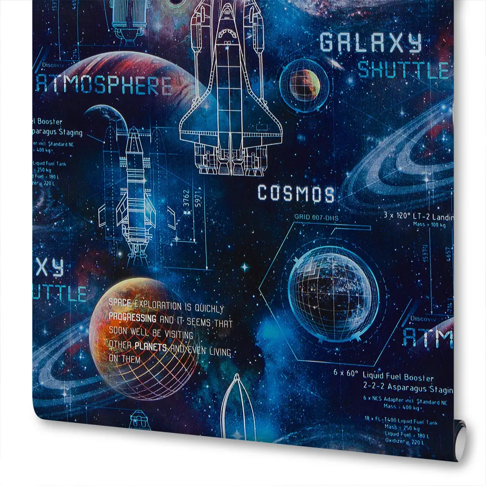 Обои флизелиновые Erismann Magic travel синие 1.06 м 3725-2 STLM-2180610