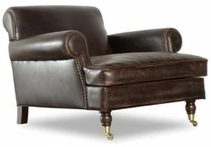 BAXTER Кожаное кресло с подлокотниками Charlotte